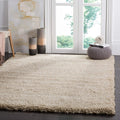 HI-Homes Beige Shaggy Carpet | Soft Microfiber | Handmade Rug