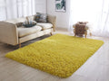 HI-Homes Mustard Shaded Silk Touch Shaggy Carpet | Soft Microfiber & Polyester Rug | Handmade Rug