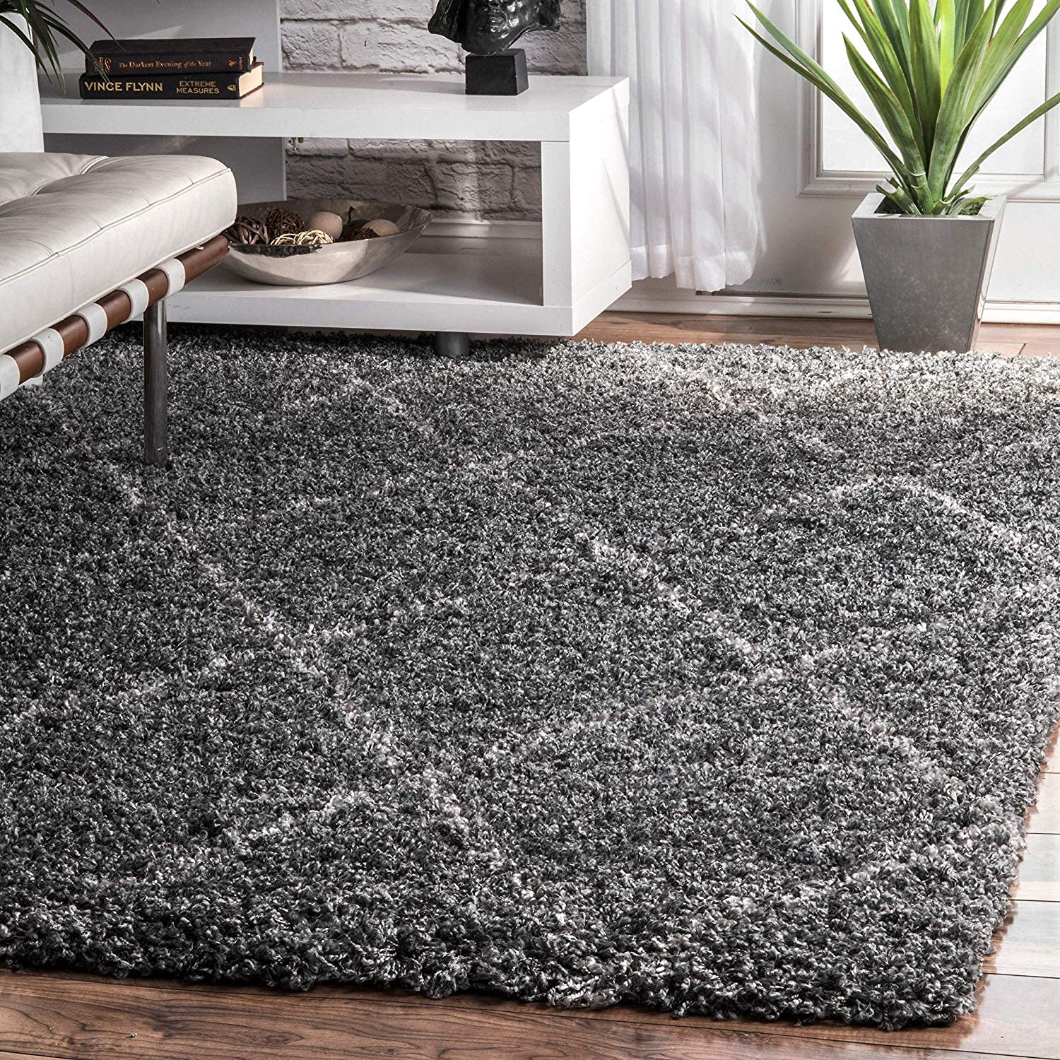 HI-Homes Shaded Silk Touch Ombre Haze Shaggy Carpet | Soft Microfiber Rug | Handmade Rug