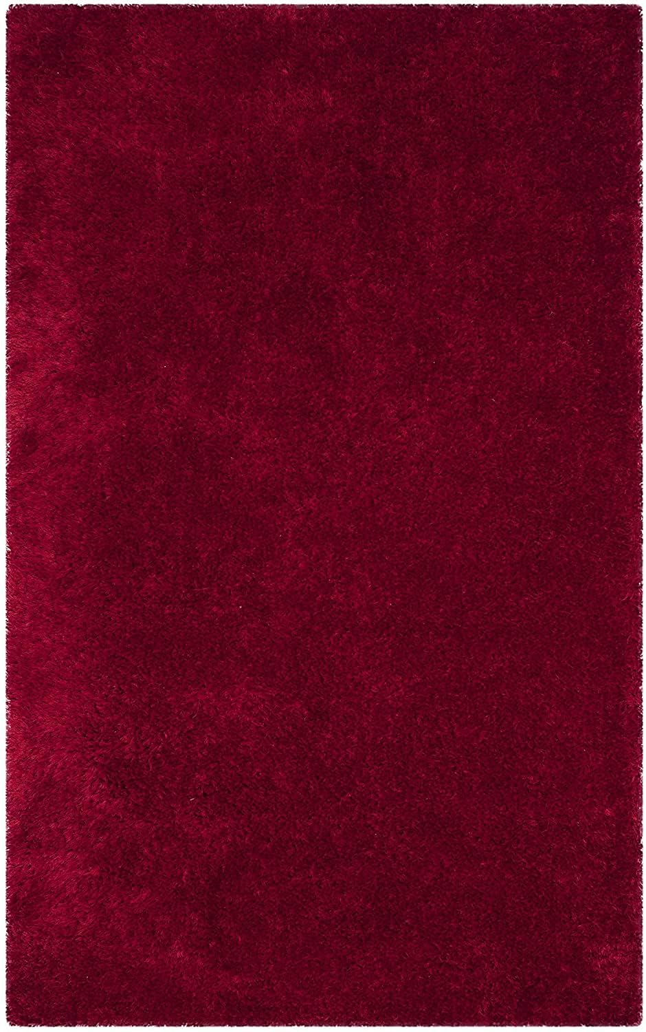 HI-Homes Red Shaded Silk Touch Shaggy Carpet | Soft Microfiber & Polyester Rug | Handmade Rug