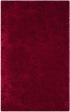 HI-Homes Red Shaded Silk Touch Shaggy Carpet | Soft Microfiber & Polyester Rug | Handmade Rug