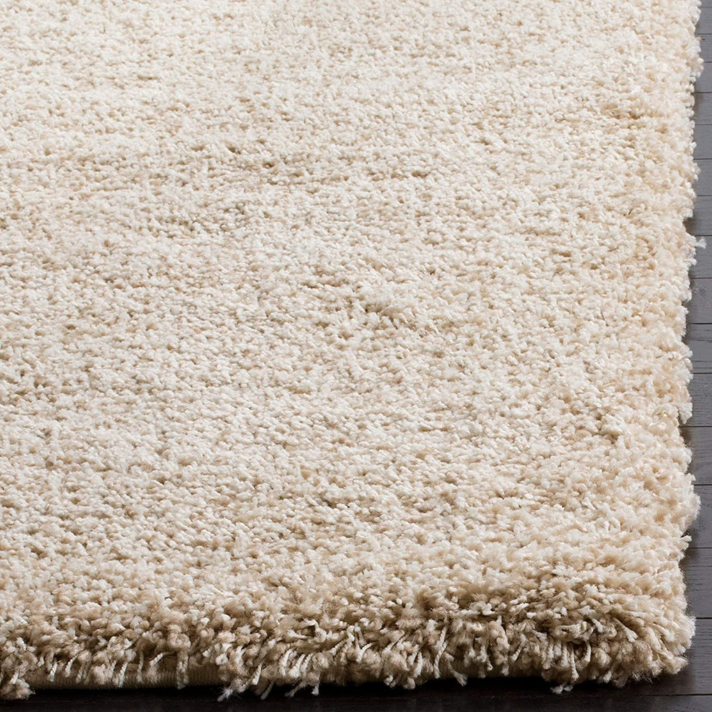 HI-Homes Beige Shaggy Carpet | Soft Microfiber | Handmade Rug