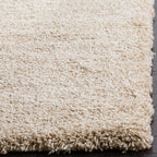HI-Homes Beige Shaggy Carpet | Soft Microfiber | Handmade Rug