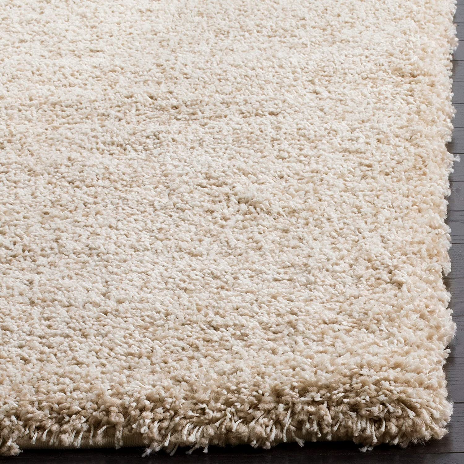 HI-Homes Beige Shaggy Carpet | Soft Microfiber | Handmade Rug