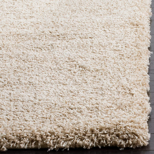 HI-Homes Beige Shaggy Carpet | Soft Microfiber | Handmade Rug