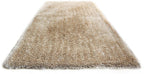 HI-Homes Beige Shaded Silk Touch Shaggy Carpet | Soft Microfiber & Polyester Rug | Handmade