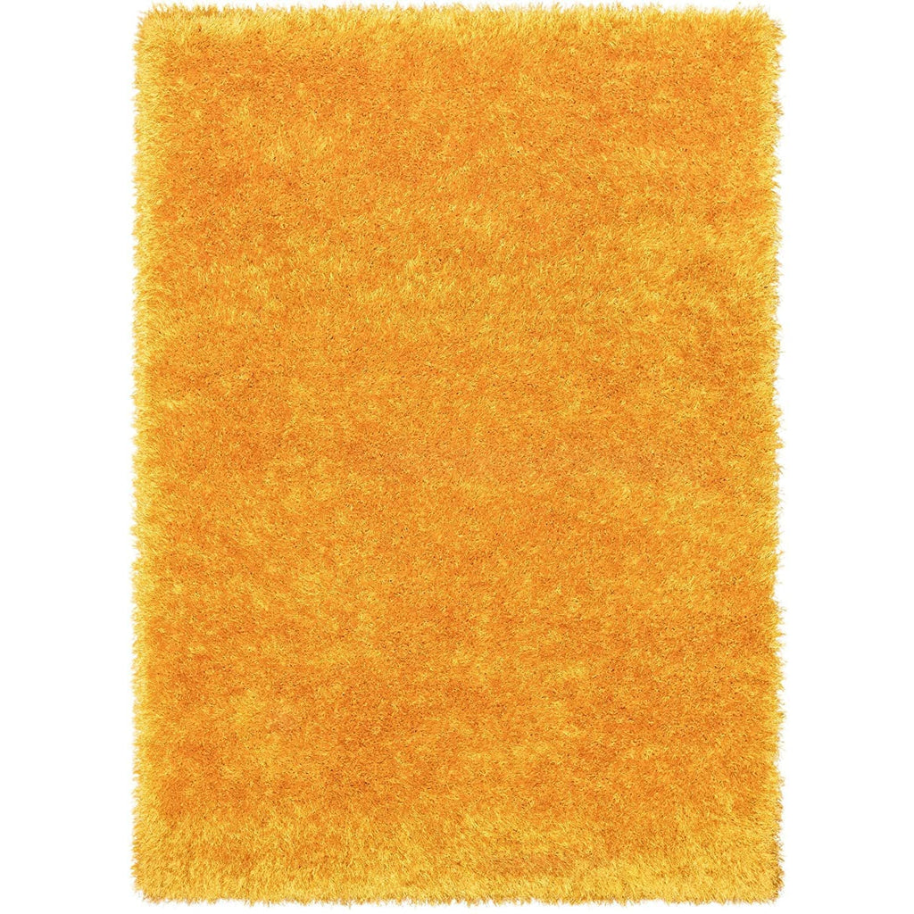 HI-Homes Yellow Shaded Silk Touch Shaggy Carpet | Soft Microfiber & Polyester Rug | Handmade Rug