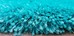 HI-Homes Turquoise Shaded Silk Touch Shaggy Carpet | Soft Microfiber & Polyester Rug | Handmade Rug