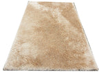 HI-Homes Cream Shaded Silk Touch Shaggy Carpet | Soft Microfiber & Polyester Rug | Handmade Rug