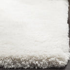 HI-Homes Snow White Shaded Silk Touch Shaggy Carpet | Soft Microfiber & Polyester Rug | Handmade Rug