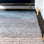 HI-Homes Shaded Silk Touch Ombre Haze Shaggy Carpet | Soft Microfiber Rug | Handmade Rug