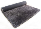 HI-Homes Gray Shaded Silk Touch Shaggy Carpet | Soft Microfiber & Polyester Rug | Handmade Rug