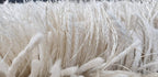 HI-Homes Ivory Shaded Silk Touch Shaggy Carpet | Soft Microfiber & Polyester Rug | Handmade Rug
