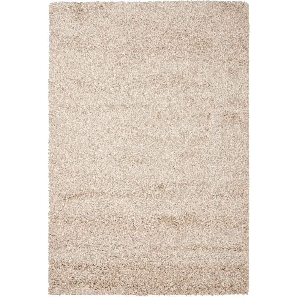HI-Homes Beige Shaggy Carpet | Soft Microfiber | Handmade Rug