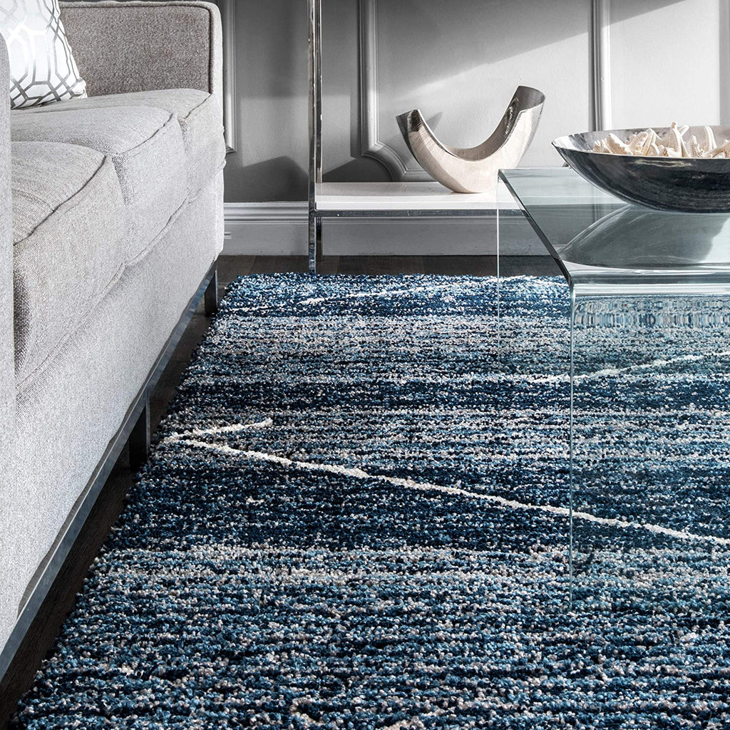 HI-Homes Shaded Silk Touch Ombre Haze Shaggy Carpet | Soft Microfiber Rug | Handmade Rug