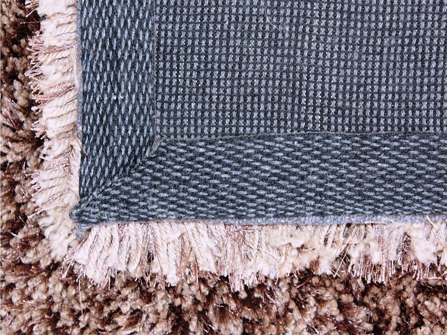 HI-Homes Brown Mint Shaded Silk Touch Shaggy Carpet | Soft Microfiber & Polyester Rug | Handmade Rug