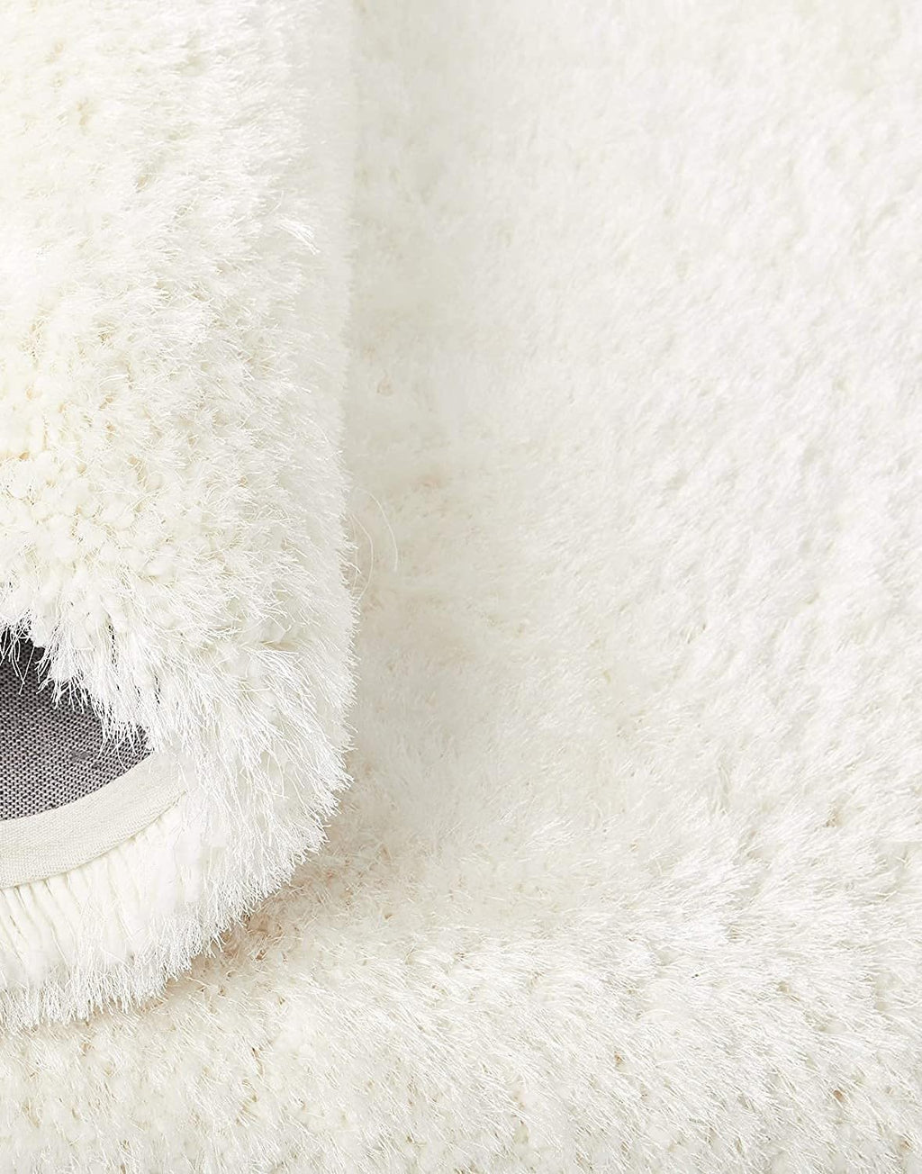 HI-Homes Snow White Shaded Silk Touch Shaggy Carpet | Soft Microfiber & Polyester Rug | Handmade Rug
