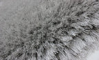 HI-Homes Silver Shaded Silk Touch Shaggy Carpet | Soft Microfiber & Polyester Rug | Handmade Rug