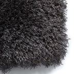 HI-Homes Dark Grey Shaded Silk Touch Shaggy Carpet | Soft Microfiber & Polyester Rug | Handmade Rug