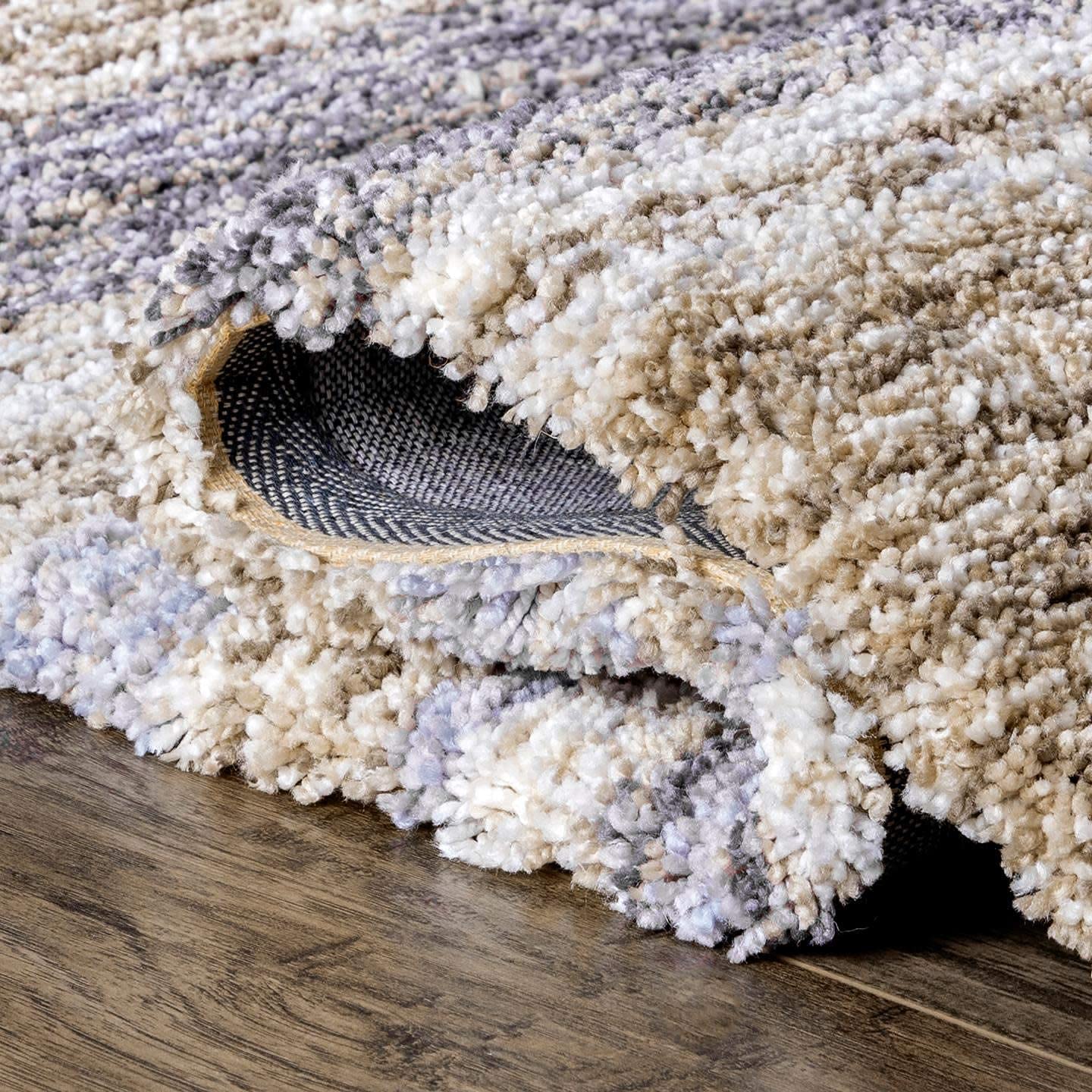 HI-Homes Shaded Silk Touch Ombre Haze Shaggy Carpet | Soft Microfiber Rug | Handmade Rug