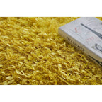 HI-Homes Mustard Shaded Silk Touch Shaggy Carpet | Soft Microfiber & Polyester Rug | Handmade Rug