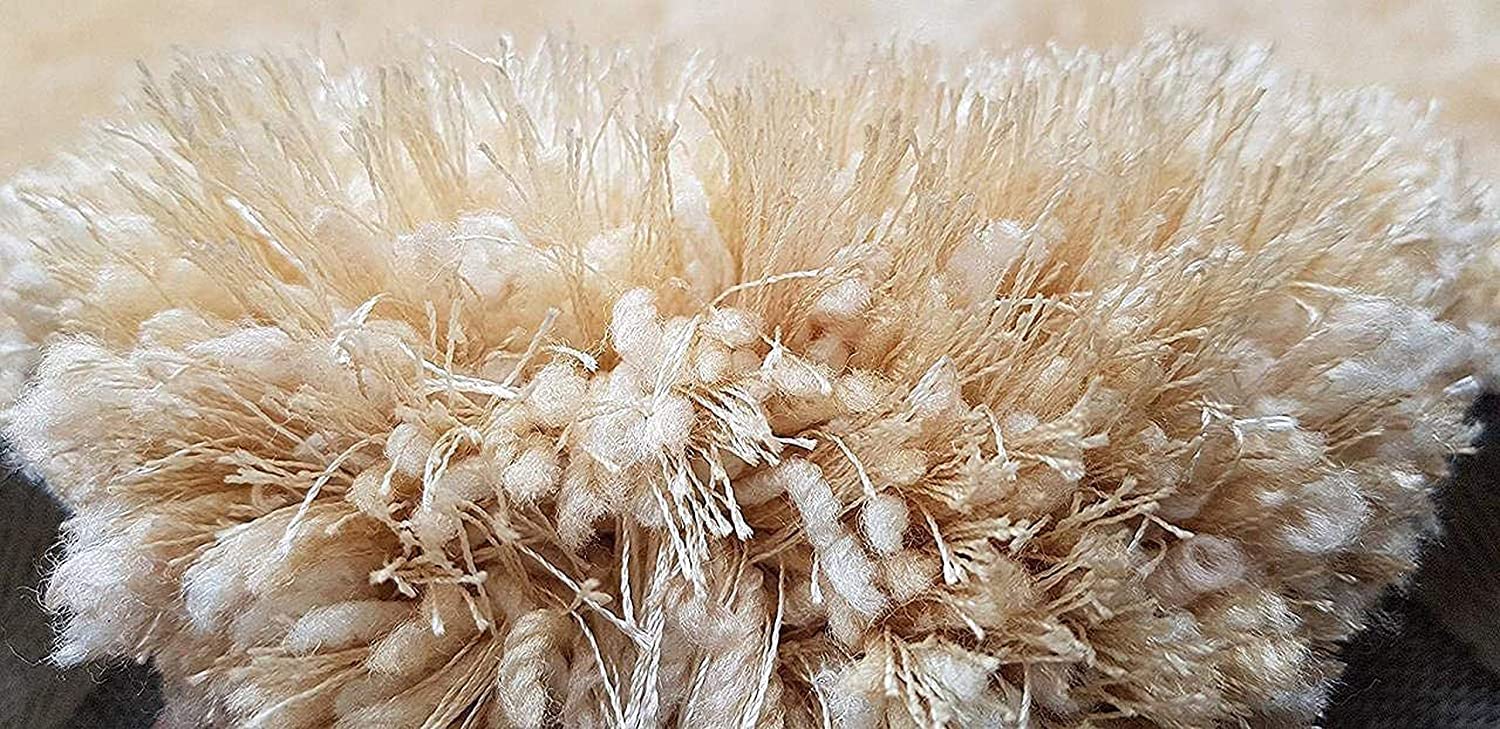 HI-Homes Cream Shaded Silk Touch Shaggy Carpet | Soft Microfiber & Polyester Rug | Handmade Rug