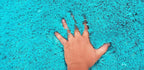 HI-Homes Turquoise Shaded Silk Touch Shaggy Carpet | Soft Microfiber & Polyester Rug | Handmade Rug