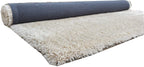 HI-Homes Ivory Shaded Silk Touch Shaggy Carpet | Soft Microfiber & Polyester Rug | Handmade Rug