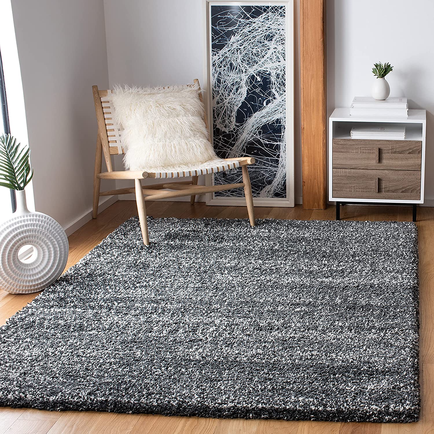 HI-Homes Shaded Silk Touch Ombre Haze Shaggy Carpet | Soft Microfiber Rug | Handmade Rug