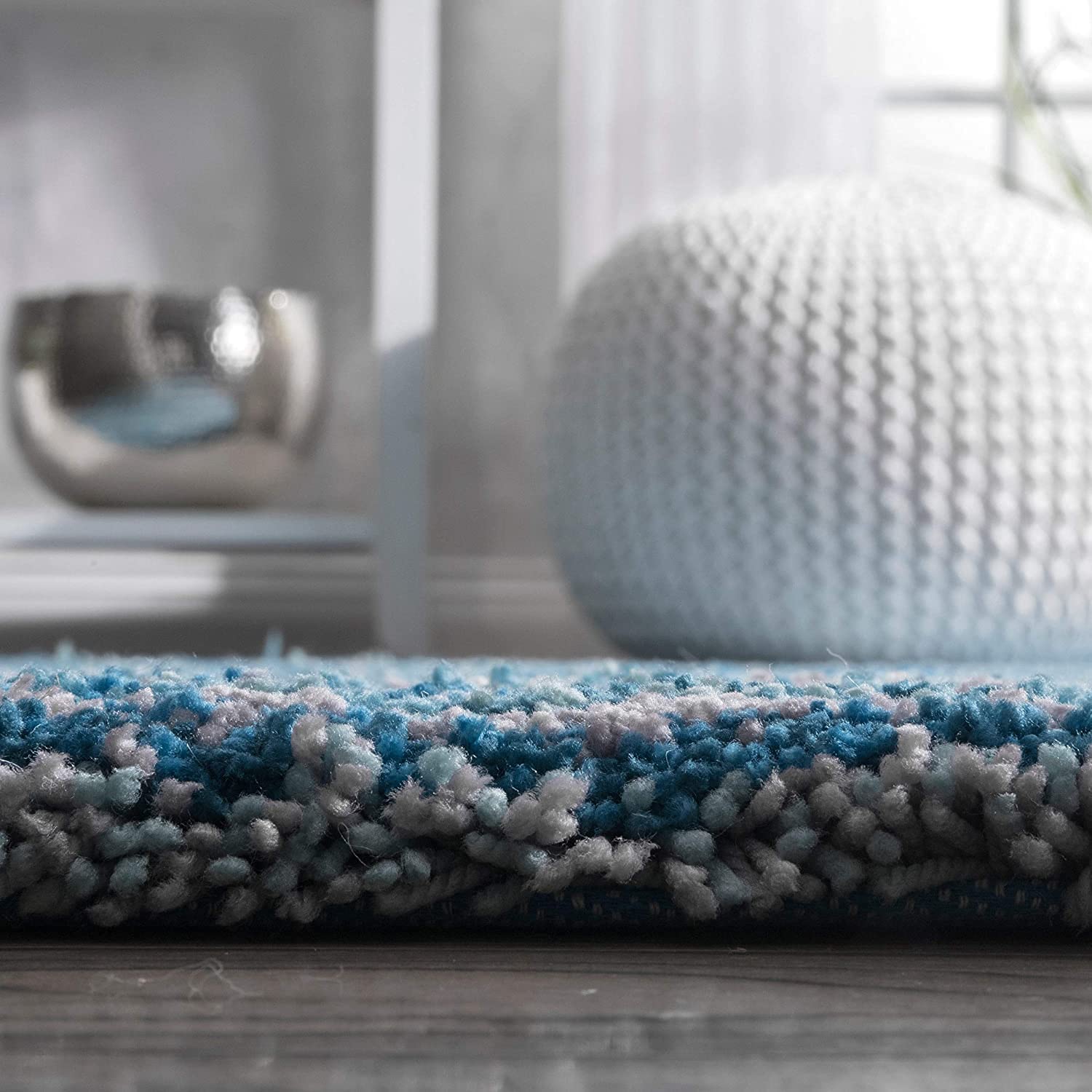 HI-Homes Shaded Silk Touch Ombre Haze Shaggy Carpet | Soft Microfiber Rug | Handmade Rug