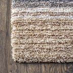 HI-Homes Shaded Silk Touch Ombre Haze Shaggy Carpet | Soft Microfiber Rug | Handmade Rug