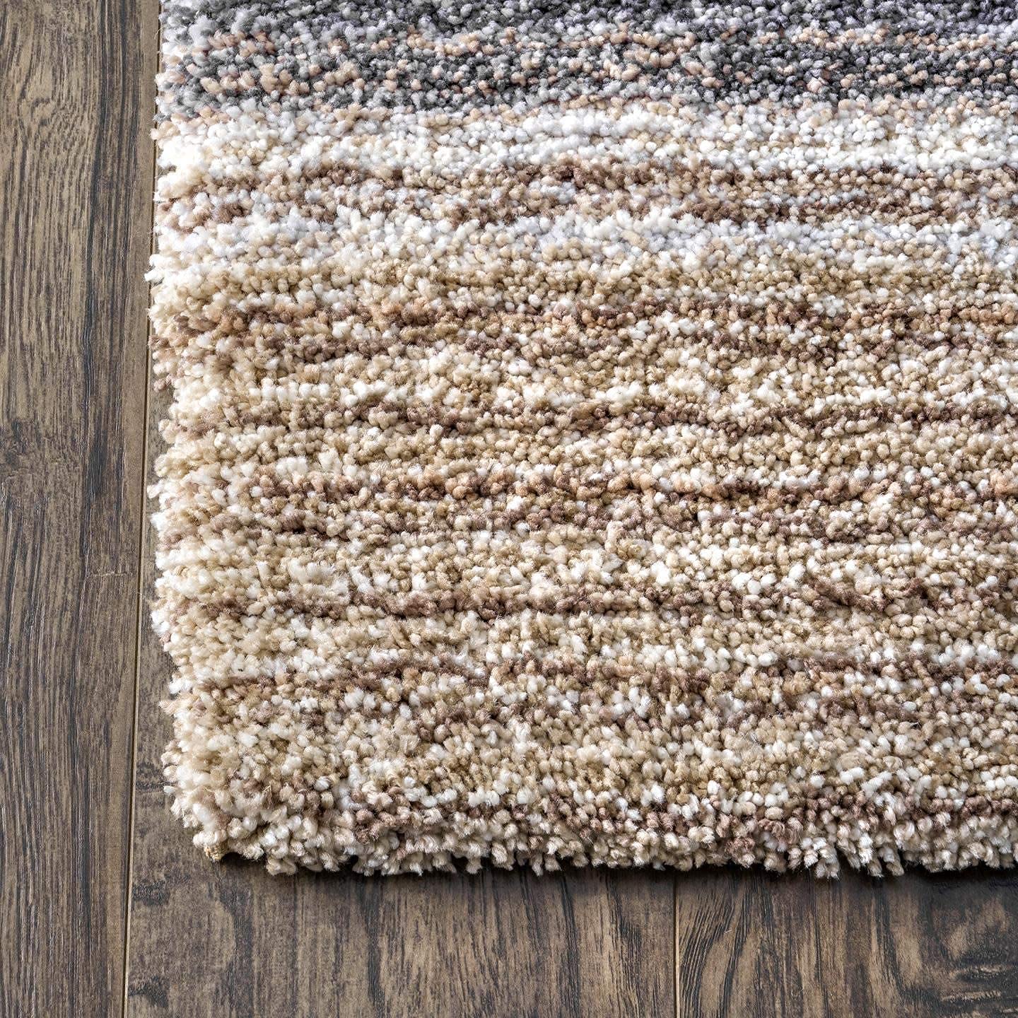 HI-Homes Shaded Silk Touch Ombre Haze Shaggy Carpet | Soft Microfiber Rug | Handmade Rug