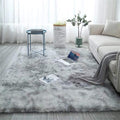 HI-Homes Silver Mint Shaded Silk Touch Shaggy Carpet | Soft Microfiber & Polyester Rug | Handmade Rug
