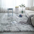HI-Homes Silver Mint Shaded Silk Touch Shaggy Carpet | Soft Microfiber & Polyester Rug | Handmade Rug