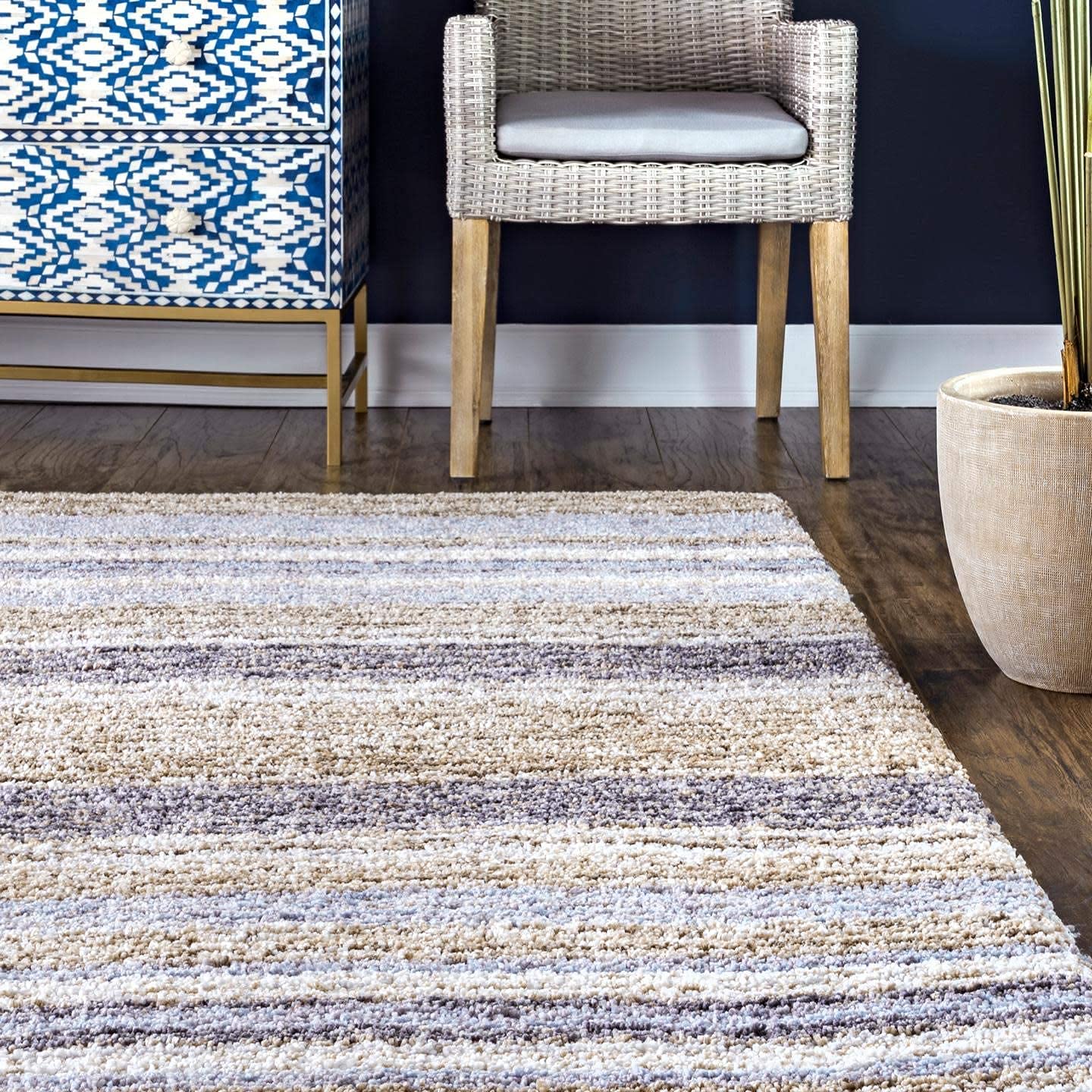 HI-Homes Shaded Silk Touch Ombre Haze Shaggy Carpet | Soft Microfiber Rug | Handmade Rug