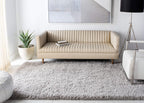 HI-Homes Silver Mint Shaded Silk Touch Shaggy Carpet | Soft Microfiber & Polyester Rug | Handmade Rug