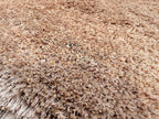 HI-Homes Sour Beige Shaded Silk Touch Shaggy Carpet | Soft Microfiber & Polyester Rug | Handmade Rug