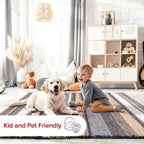 HI-Homes Shaded Silk Touch Ombre Haze Shaggy Carpet | Soft Microfiber Rug | Handmade Rug