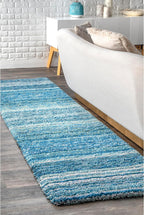 HI-Homes Shaded Silk Touch Ombre Haze Shaggy Carpet | Soft Microfiber Rug | Handmade Rug