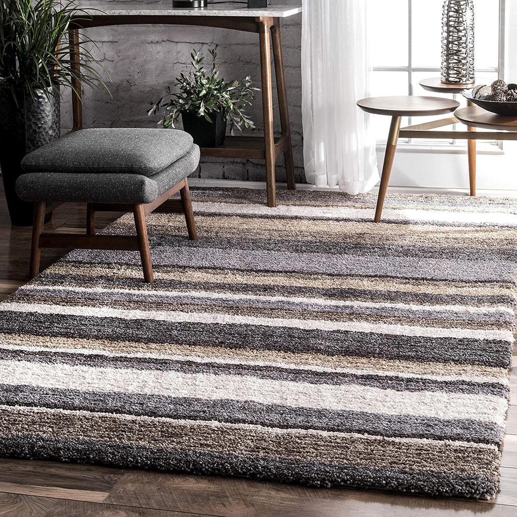 HI-Homes Shaded Silk Touch Ombre Haze Shaggy Carpet | Soft Microfiber Rug | Handmade Rug