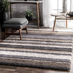 HI-Homes Shaded Silk Touch Ombre Haze Shaggy Carpet | Soft Microfiber Rug | Handmade Rug