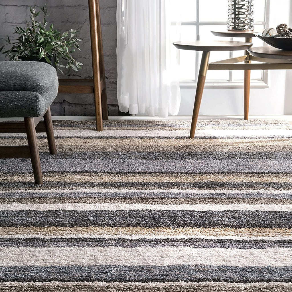 HI-Homes Shaded Silk Touch Ombre Haze Shaggy Carpet | Soft Microfiber Rug | Handmade Rug