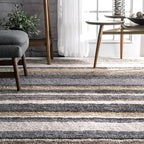 HI-Homes Shaded Silk Touch Ombre Haze Shaggy Carpet | Soft Microfiber Rug | Handmade Rug