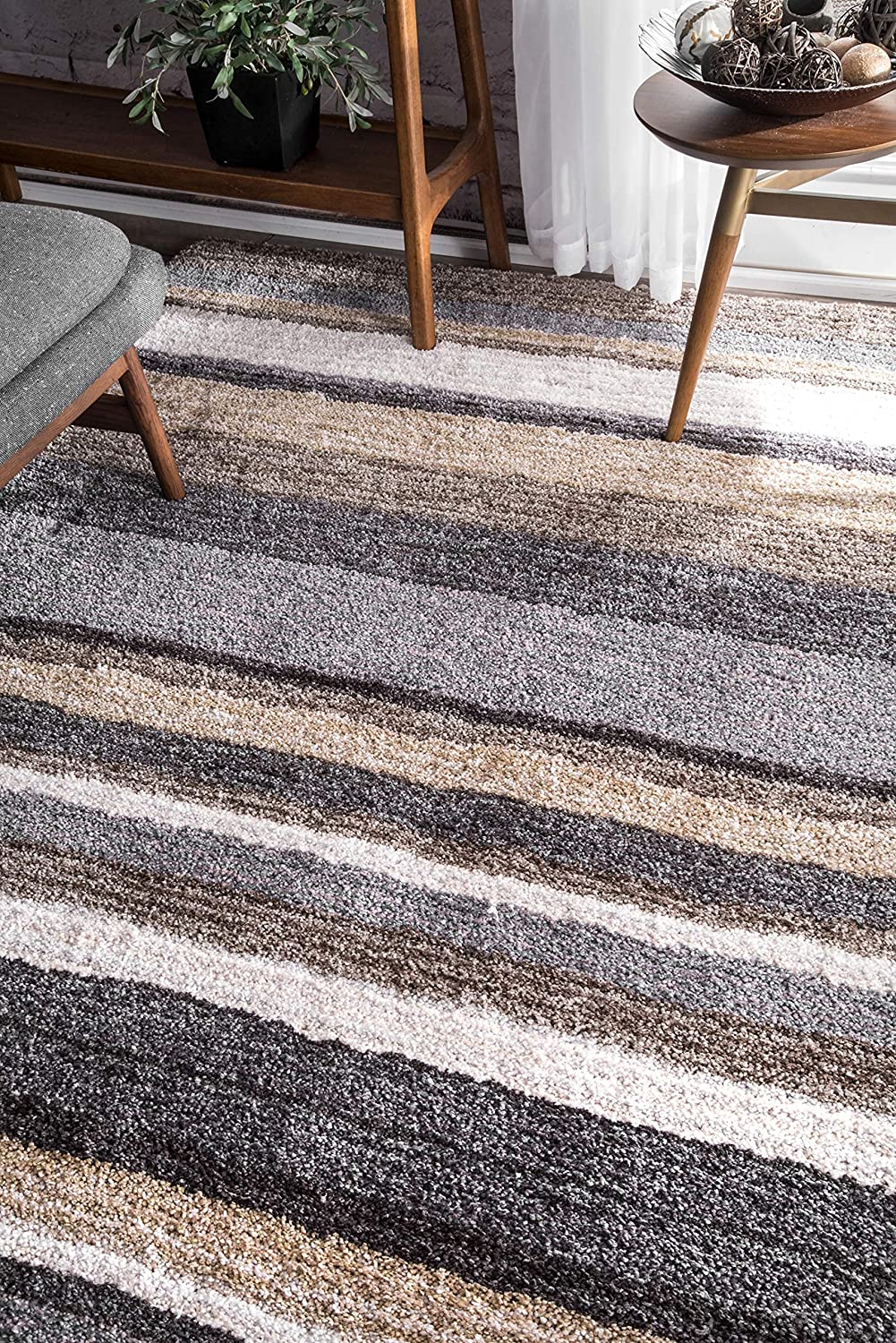 HI-Homes Shaded Silk Touch Ombre Haze Shaggy Carpet | Soft Microfiber Rug | Handmade Rug
