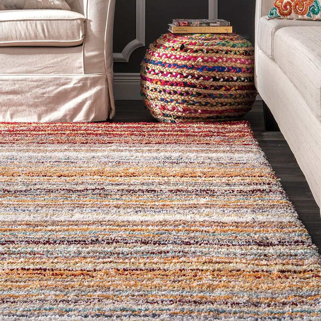HI-Homes Shaded Silk Touch Ombre Haze Shaggy Carpet | Soft Microfiber Rug | Handmade Rug